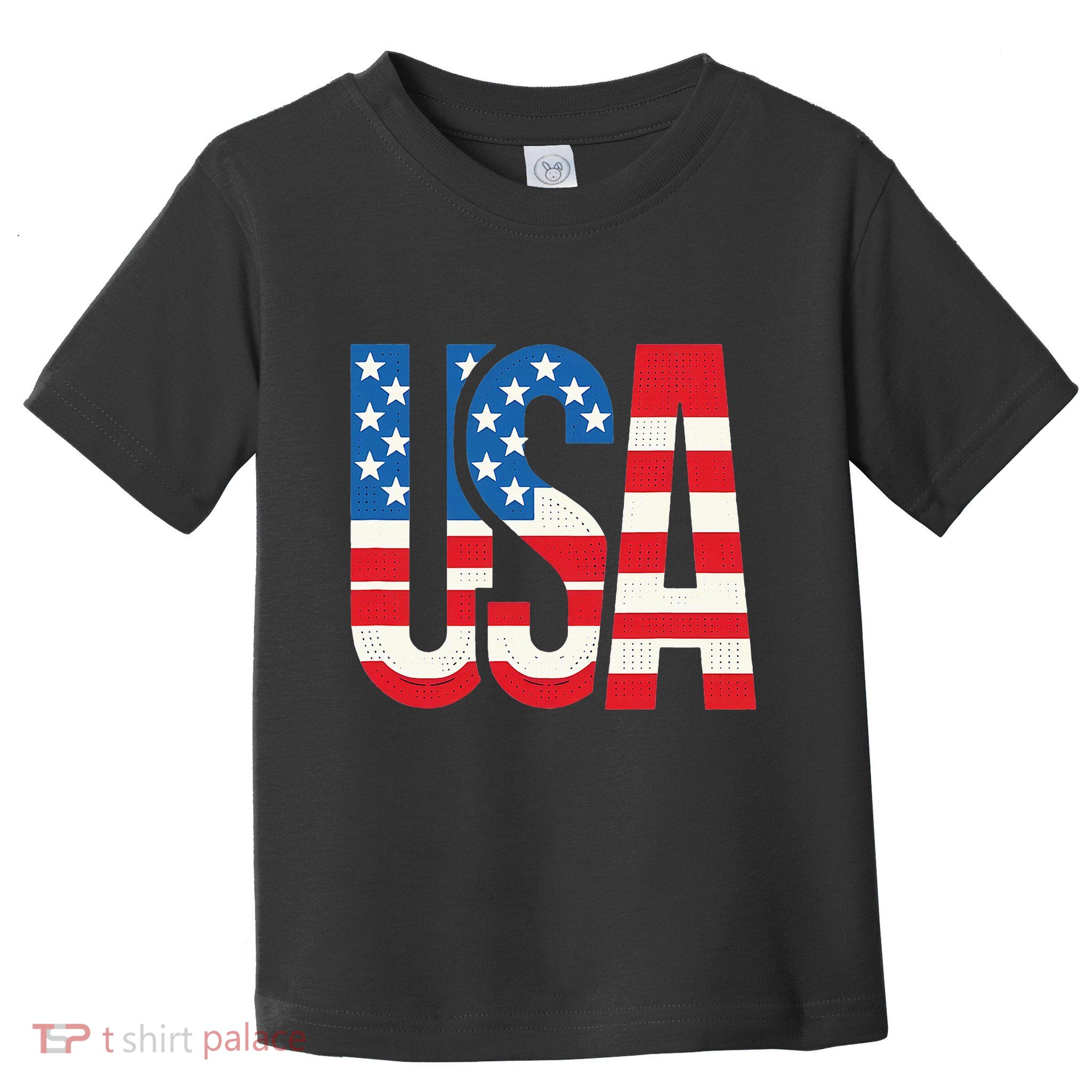 American Flag Usa Patriotic Us 4th Of July Toddler T-Shirt
