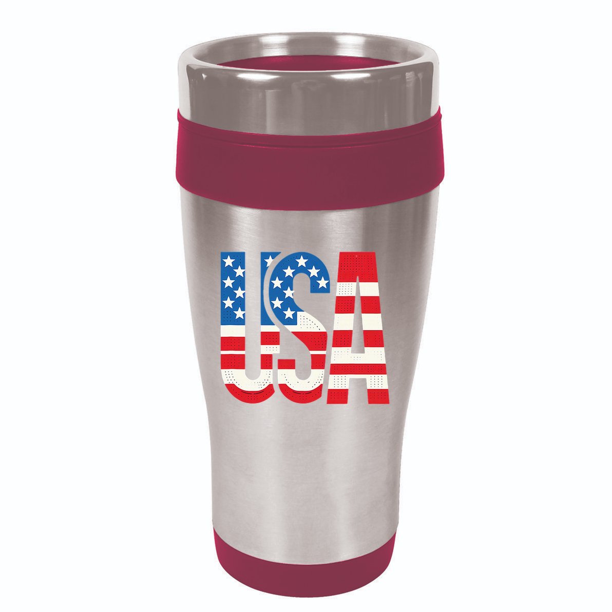 American Flag Usa Patriotic Us 4th Of July 16oz Travel Tumbler