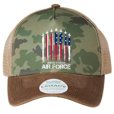 Air Force US Veterans American Flag 4th Of July Patriotic Legacy Tie Dye Trucker Hat