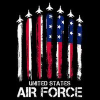 Air Force US Veterans American Flag 4th Of July Patriotic Impact Tech Backpack