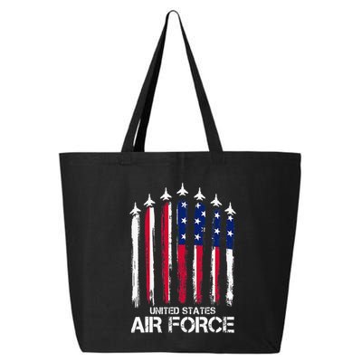 Air Force US Veterans American Flag 4th Of July Patriotic 25L Jumbo Tote