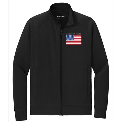 America First USA Flag Stretch Full-Zip Cadet Jacket