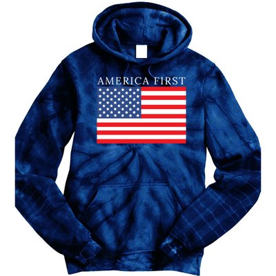 America First USA Flag Tie Dye Hoodie