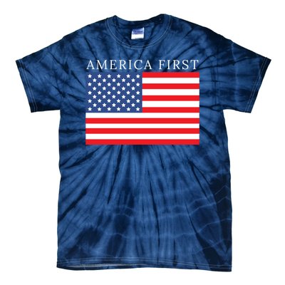 America First USA Flag Tie-Dye T-Shirt