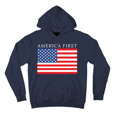 America First USA Flag Tall Hoodie