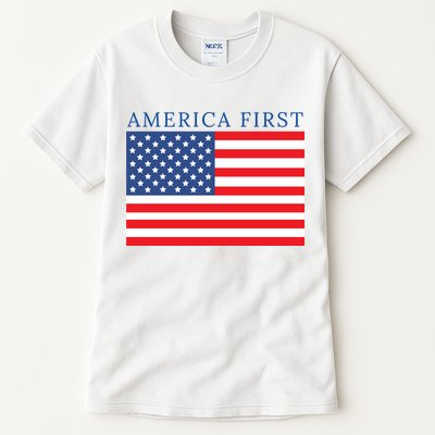America First USA Flag Tall T-Shirt