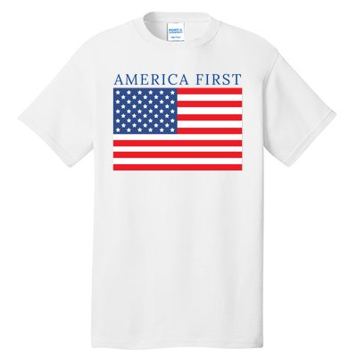 America First USA Flag Tall T-Shirt