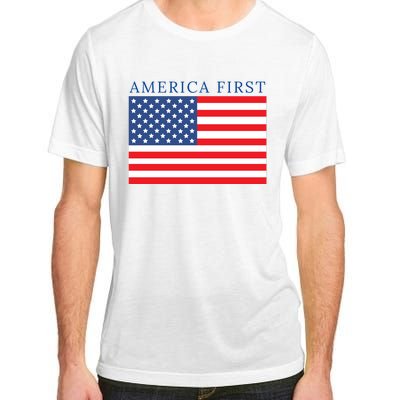 America First USA Flag Adult ChromaSoft Performance T-Shirt