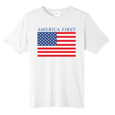 America First USA Flag Tall Fusion ChromaSoft Performance T-Shirt