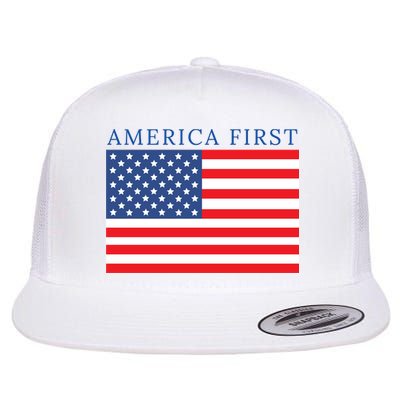 America First USA Flag Flatbill Hat