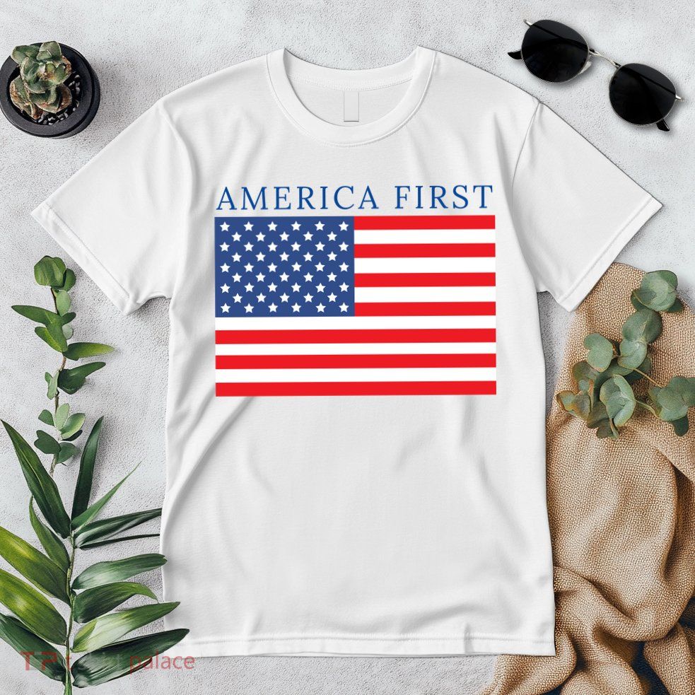 America First USA Flag Premium T-Shirt