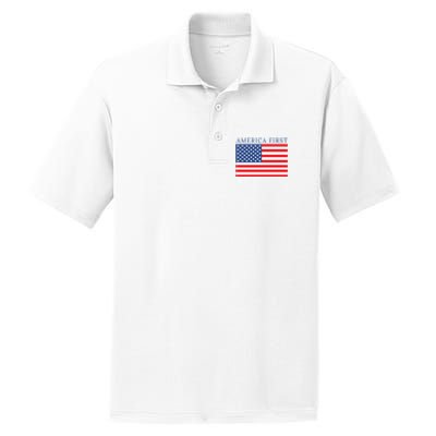 America First USA Flag PosiCharge RacerMesh Polo