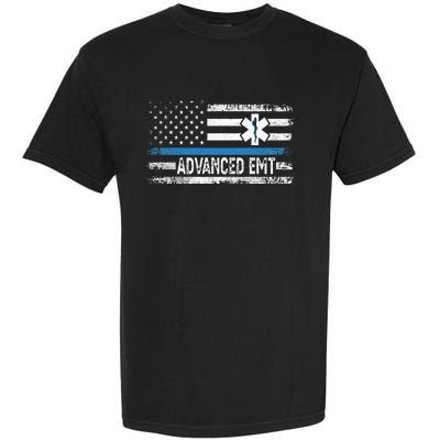 American Flag USA Advanced EMT AEMT Medical Technician Garment-Dyed Heavyweight T-Shirt