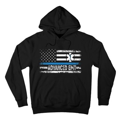 American Flag USA Advanced EMT AEMT Medical Technician Hoodie