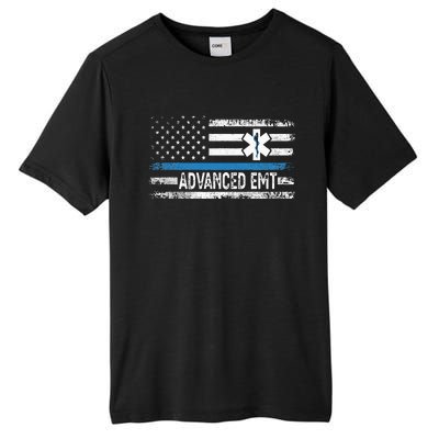 American Flag USA Advanced EMT AEMT Medical Technician Tall Fusion ChromaSoft Performance T-Shirt