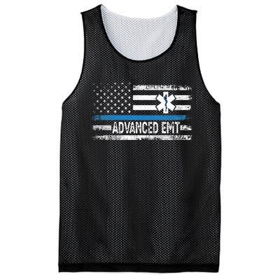 American Flag USA Advanced EMT AEMT Medical Technician Mesh Reversible Basketball Jersey Tank