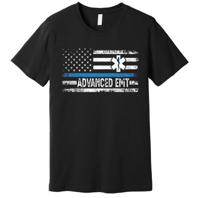 American Flag USA Advanced EMT AEMT Medical Technician Premium T-Shirt