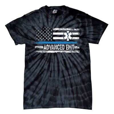 American Flag USA Advanced EMT AEMT Medical Technician Tie-Dye T-Shirt