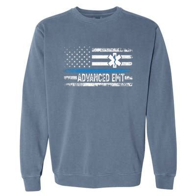 American Flag USA Advanced EMT AEMT Medical Technician Garment-Dyed Sweatshirt