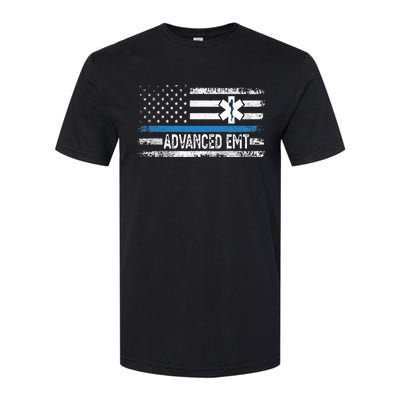 American Flag USA Advanced EMT AEMT Medical Technician Softstyle CVC T-Shirt