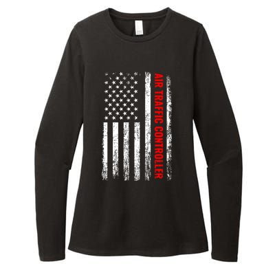 American Flag Us Air Traffic Control Gift Womens CVC Long Sleeve Shirt