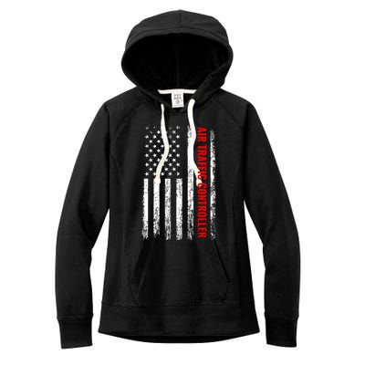 American Flag Us Air Traffic Control Gift Women's Fleece Hoodie