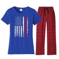 American Flag Us Air Traffic Control Gift Women's Flannel Pajama Set