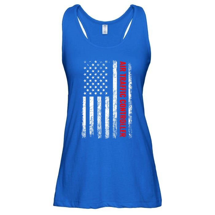 American Flag Us Air Traffic Control Gift Ladies Essential Flowy Tank