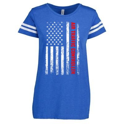 American Flag Us Air Traffic Control Gift Enza Ladies Jersey Football T-Shirt