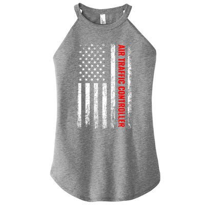 American Flag Us Air Traffic Control Gift Women's Perfect Tri Rocker Tank