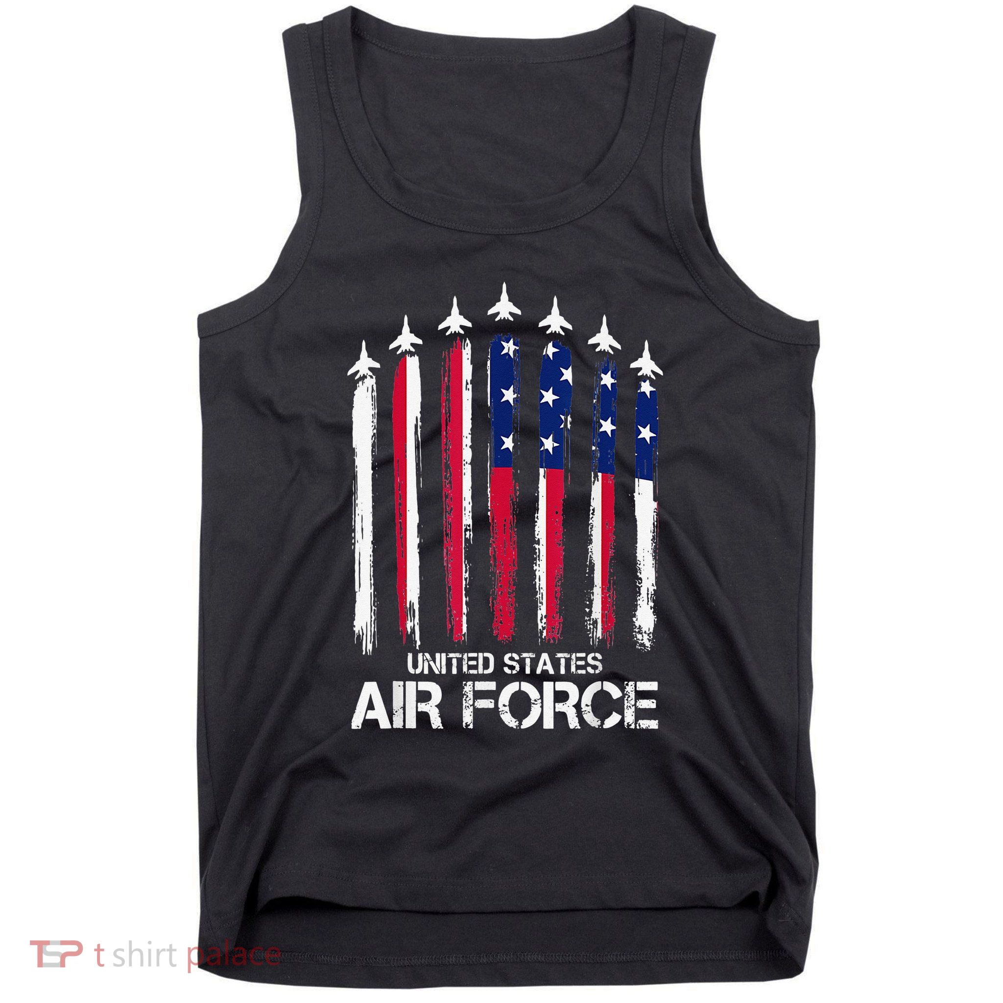 Air Force US Veterans American Flag 4th of July Patriotic Tank Top