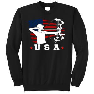 American Flag USA, Patriotic Sports, American Flag Archery, USA Archery Sweatshirt