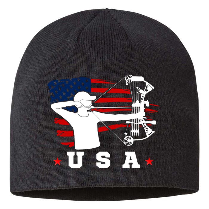 American Flag USA, Patriotic Sports, American Flag Archery, USA Archery Sustainable Beanie