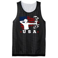 American Flag USA, Patriotic Sports, American Flag Archery, USA Archery Mesh Reversible Basketball Jersey Tank