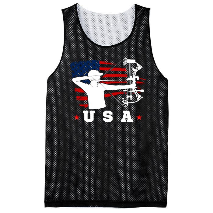 American Flag USA, Patriotic Sports, American Flag Archery, USA Archery Mesh Reversible Basketball Jersey Tank