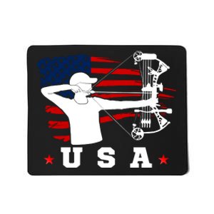 American Flag USA, Patriotic Sports, American Flag Archery, USA Archery Mousepad