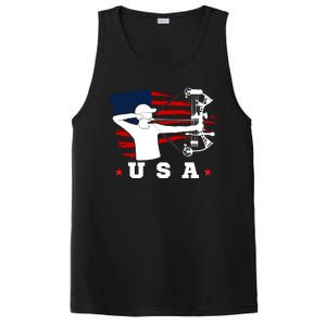 American Flag USA, Patriotic Sports, American Flag Archery, USA Archery PosiCharge Competitor Tank