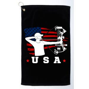 American Flag USA, Patriotic Sports, American Flag Archery, USA Archery Platinum Collection Golf Towel