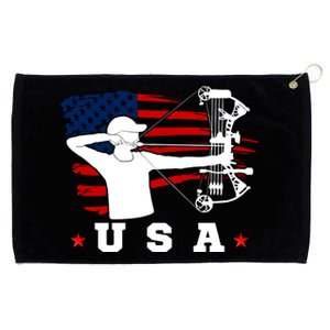 American Flag USA, Patriotic Sports, American Flag Archery, USA Archery Grommeted Golf Towel