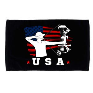 American Flag USA, Patriotic Sports, American Flag Archery, USA Archery Microfiber Hand Towel