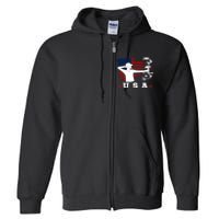 American Flag USA, Patriotic Sports, American Flag Archery, USA Archery Full Zip Hoodie