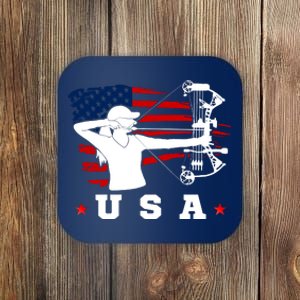 American Flag USA, Patriotic Sports, American Flag Archery, Cute Archery Coaster