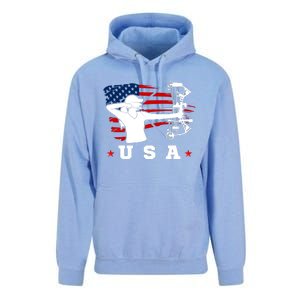 American Flag USA, Patriotic Sports, American Flag Archery, Cute Archery Unisex Surf Hoodie