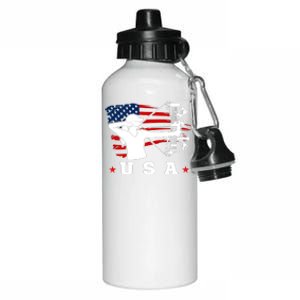 American Flag USA, Patriotic Sports, American Flag Archery, Cute Archery Aluminum Water Bottle