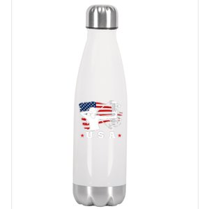 American Flag USA, Patriotic Sports, American Flag Archery, Cute Archery Stainless Steel Insulated Water Bottle