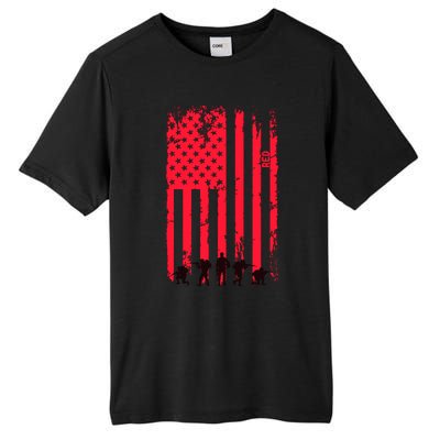 American Flag Us Veteran Tall Fusion ChromaSoft Performance T-Shirt