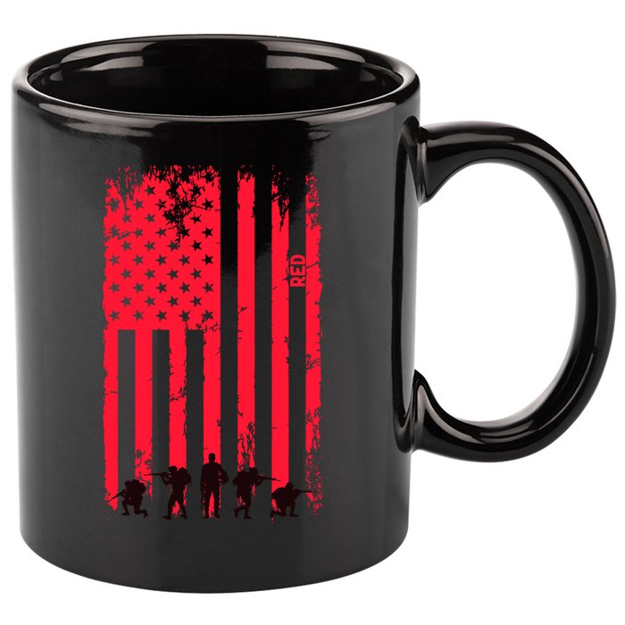 American Flag Us Veteran 11oz C Handle Ceramic Mug