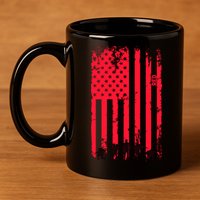 American Flag Us Veteran 11oz C Handle Ceramic Mug