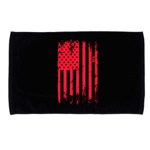 American Flag Us Veteran Microfiber Hand Towel