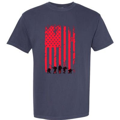 American Flag Us Veteran Garment-Dyed Heavyweight T-Shirt